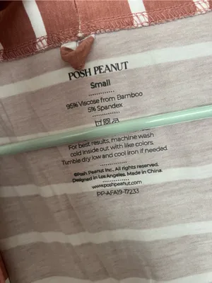 Posh Peanut Rust and White Striped Long Sleeve Wrap Dress thumbnail 3