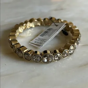 Chico’s Gold-tone Coco Pave Minimalist Stretch Sparkle Bracelet‎ thumbnail 2