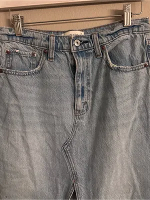 ABERCROMBIE Denim Midi Skirt thumbnail 4