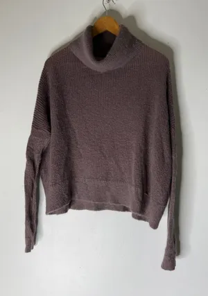 abercrombie fitch Purple Turtleneck Cowl Neck Sweater Mohair Blend Small thumbnail 1