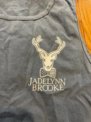 Jadelynn Brooke Blue Graphic 'Born & Raised in the USA' Sleeveless Tee thumbnail 2