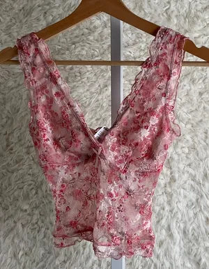 Tilly'S Women'S Full Tilt Pink Lace Tank Top~Size Xxs/Petite~Nwt! thumbnail 5