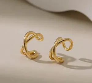 Boutique 18K Gold plated dainty set ear cuff thumbnail 1