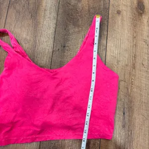 OFFLINE By Aerie Real Me Low Key Longline Sports Bra Sz XL Fuchsia Pink Padded thumbnail 9