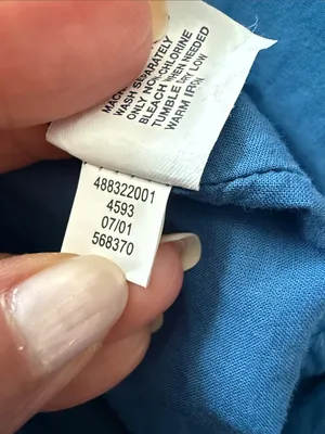 Gap Blue & White Floral Batik Linen Garden Cottage Brunch Boho Shower Mini Dress thumbnail 5