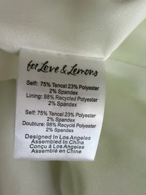 For Love & Lemons August Mini Dress Medium Lime Green White Gingham thumbnail 3