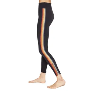 Spiritual Gangster Black Rainbow Sparkle Shimmer Zipper High Rise Legging Pants thumbnail 3