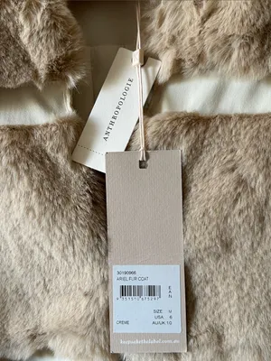 Anthropologie Keepsake the Label Ariel Faux Fur Coat Jacket in Crème Sz Med thumbnail 7