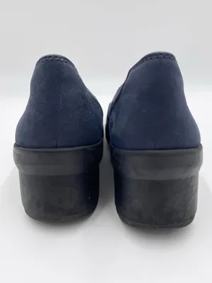 Clarks Collection Suttyn Kaylie Slip-On Shoes Size 7 Navy Blue Nubuck Leather thumbnail 6