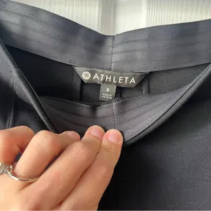 ATHLETA Black SIZE 6 Pull-On Front Seam Side Zip Work Yoga Pants High Waisted thumbnail 4