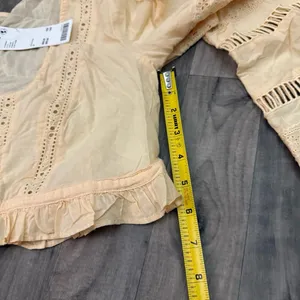 Kimchi Blue Urban outfitters Scarlet Eyelet Cropped Blouse thumbnail 6