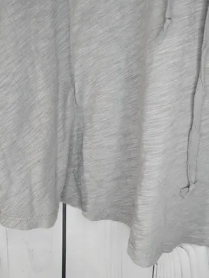 T.La Light Gray Short Sleeve Swing Casual Minimalist Athleisure Tee Tunic thumbnail 8