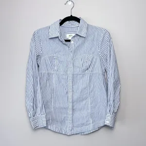 Maeve x Anthropologie Corset Button Down Striped Blouse Size 2 Petite thumbnail 5