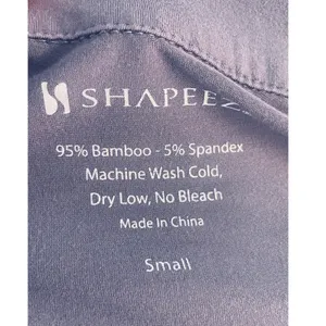 Shapeez Gray Bamboo Spandex Button Down Pajama Set Small Long Sleeve Wide Leg thumbnail 7