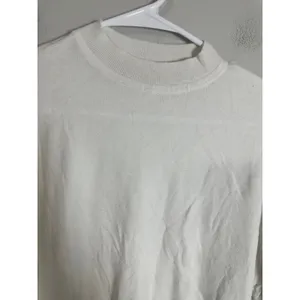 Club Monaco Womens White Mixed Media‎ Puff Sleeve Mock Neck Sweater Small S/P thumbnail 4