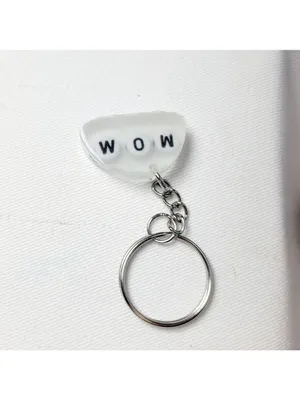 Handmade Epoxy Resin Glow In The Dark Mom Keychain thumbnail 2