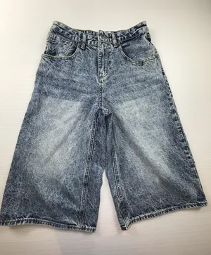 Vintage S.O.N.G. Denim Shorts women 1/25 Wide Leg Skater Grunge Denim 90s‎ thumbnail 1