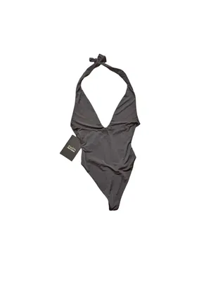Naked Wardrobe Black Halter One-Piece Swimsuit thumbnail 4