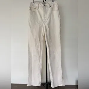 Abercrombie & Fitch The 90’s Straight Ultra High Rise Curve Love 10‎ Long Cream thumbnail 2