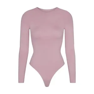 SKIMS Essential Crew Neck Long Sleeve Bodysuit - Dusk, Size Large, $78 thumbnail 5