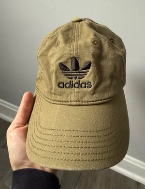 Adidas Trefoil Olive Green Adjustable Baseball Cap Hat OS thumbnail 1
