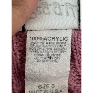 Peggy's vtg Pink Cable Knit Short Sleeve Sweater Top Size‎ S thumbnail 7
