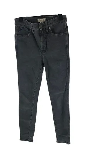 Madewell 10" High-Rise Skinny Jeans Size 27 Black Stretch Denim thumbnail 1