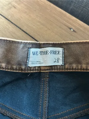 Free People We the Free Misha Barrel Vegan Brown Pants 28 thumbnail 8