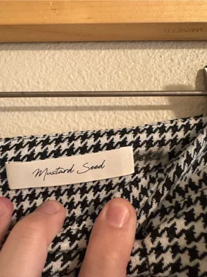 Mustard Seed Black & White Houndstooth Mini Skirt thumbnail 3