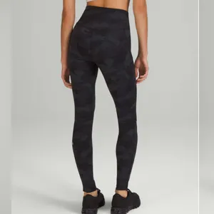 Lululemon Size 6 Base Pace High-Rise Navy Blue Camouflage Leggings. thumbnail 2