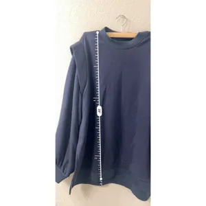 TED BAKER Womens‎ Oversized Sweatshirt Jumper Size 5 Navy Blue Viscose thumbnail 6