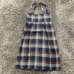 ROMWE Plaid A-Line Dress in Brown, Size L​​​​​​​​ thumbnail 3