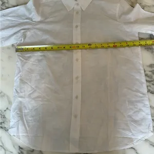 NWT JCrew White Linen Botton Blend Button Down Shirt l S l Sold Out l Needs Wash thumbnail 3