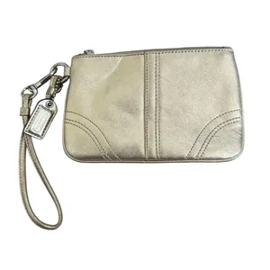 Coach‎ Classic Gold Metallic Leather Wristlet Small Wallet thumbnail 2