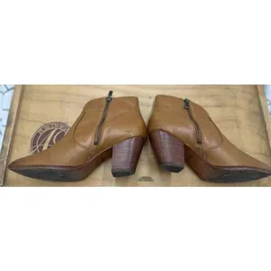 Frye Jennifer Leather Ankle Booties Brown Zipper Heeled Womens Size 7‎ READ thumbnail 9