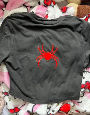 Spider Crop Top Black thumbnail 1