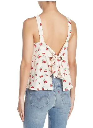 Favlux Cherry Print Babydoll Top NWOT thumbnail 2