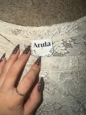Cream lace top Tan thumbnail 3