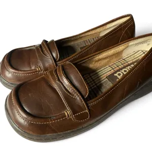 Vintage 90s Y2K Mudd Loafer Shoes Brown Womens Sz 8M Babydoll Dark Academia thumbnail 5