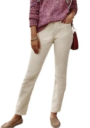 J Jill Corduroy Straight Leg Pants Cream Size 10 Petite thumbnail 1