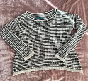 Alice + Olivia | green white striped knit sweater thumbnail 1