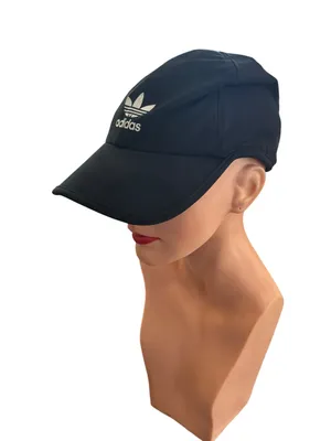 Adidas UniSex Originals Flatbrim Cap Hat 3 Stripe Logo Black White Adjustable OS thumbnail 2