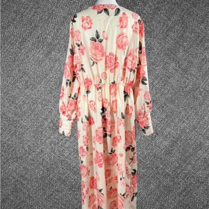Floral Rose Print Long Sleeve Dress thumbnail 8