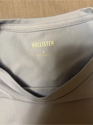 Hollister Baby Tee, Light Blue Short Sleeve T-shirt, Small thumbnail 6