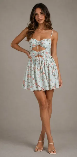 NEW Hello Molly Rosy Days Mini Dress Size 6 thumbnail 1