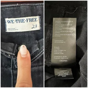 Free People We The Free Black High Rise Flare Jeans Size 27 Stretch thumbnail 7