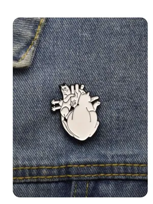 CATS ARE MY HEART Meow Enamel Lapel Pin NEW thumbnail 2