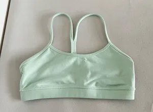 Lululemon Flow Y Bra Size 8 Sea Mist Mint Back Mesh Detail thumbnail 5