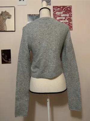 Garage Light Gray Crewneck Women's Sweater thumbnail 3