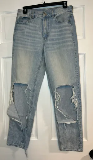 American Eagle Distressed Mom Jean thumbnail 1